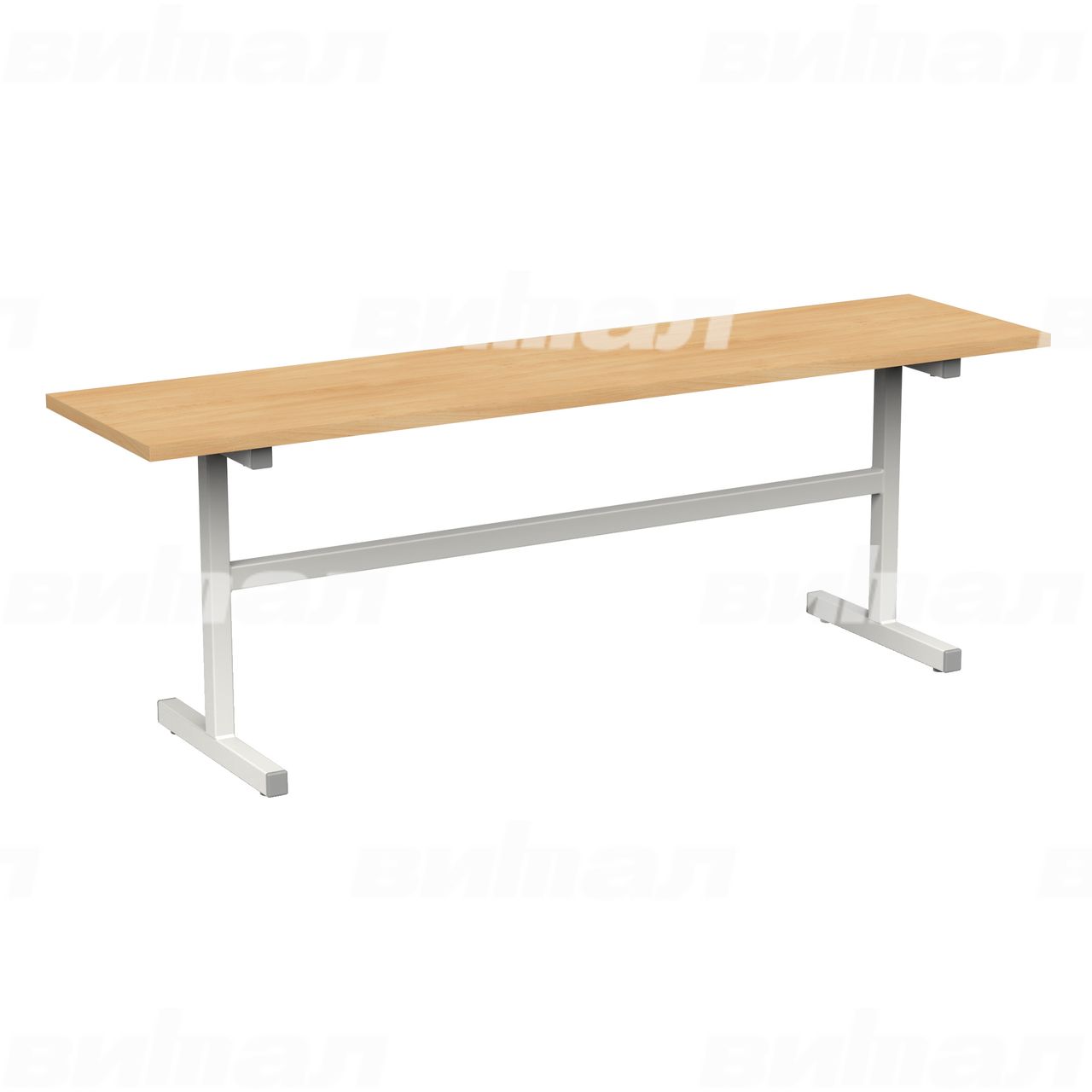 Скамейка 2-местная белый RAL9016 Бук 5 Пластик