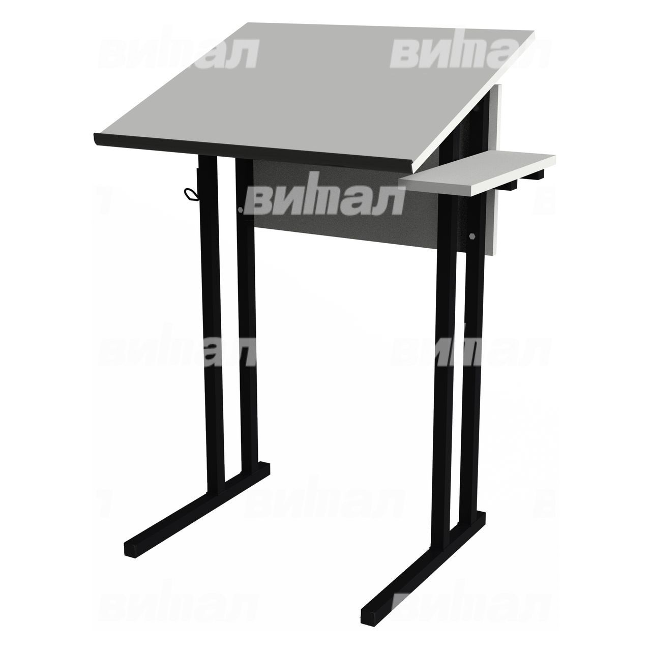 Стол для черчения и рисования (гр. 5,6) черный  RAL9005 Серый 6 ЛДСП.