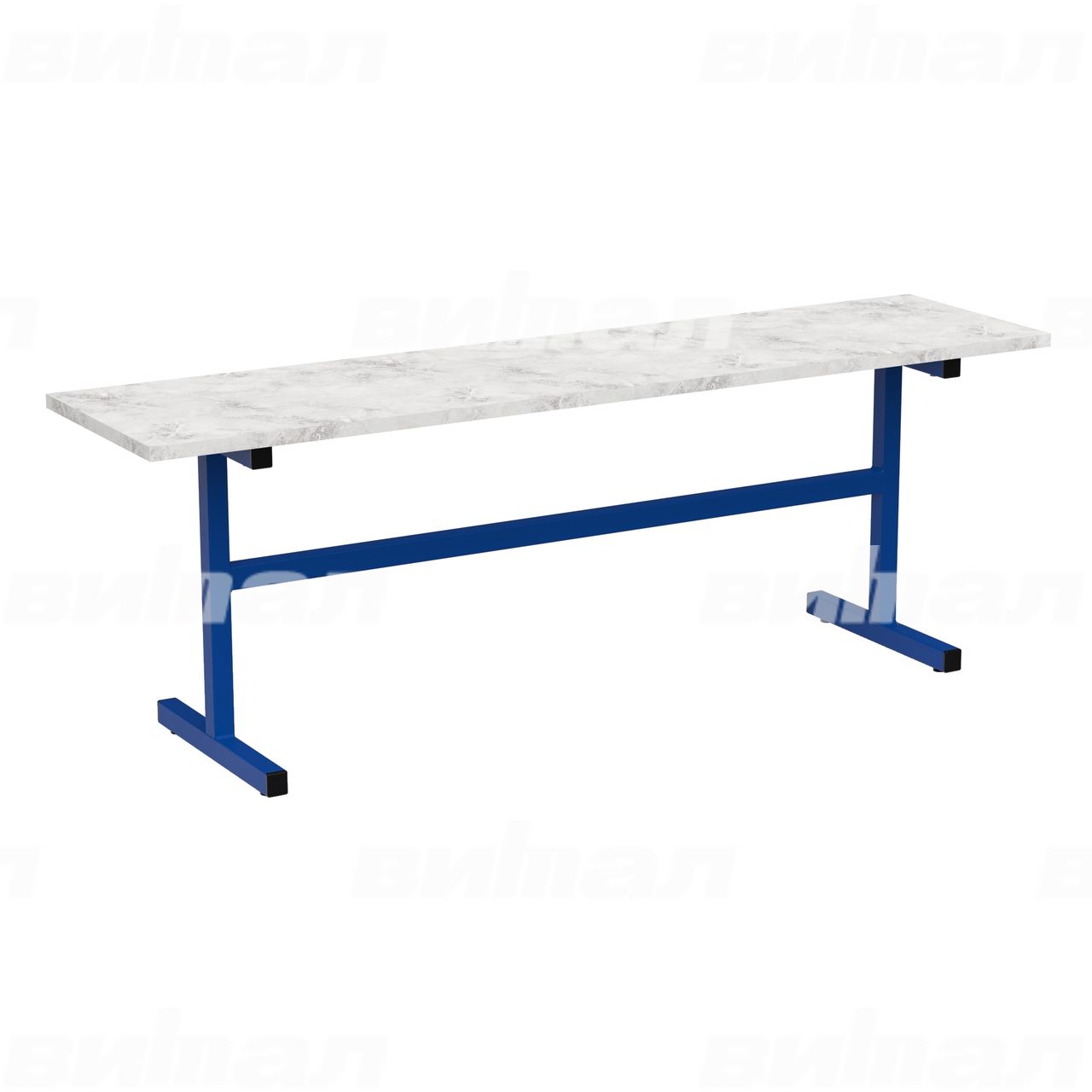 Скамейка 2-местная синий  RAL5002 Венеция 5 Пластик