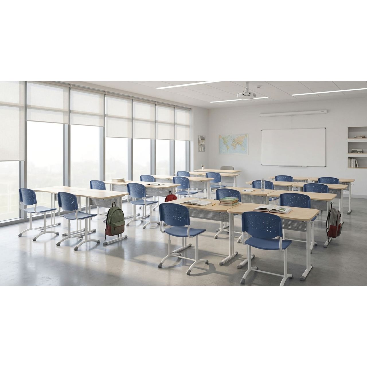 Стул ученический регулируемый «Призма» на круглой трубе