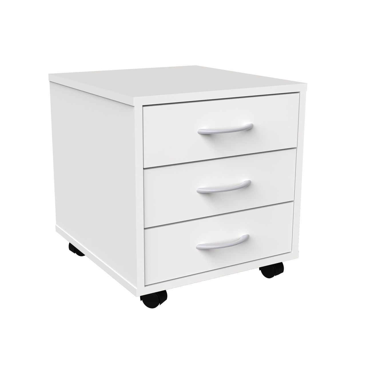 Тумба выкатная "Компакт"  (3 ящика) Белый ЛДСП