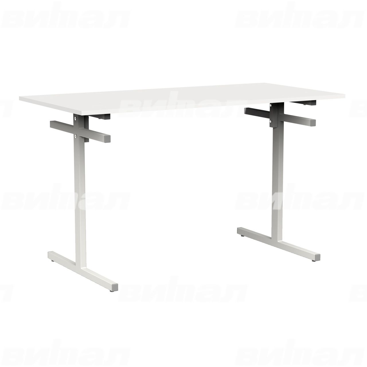 Стол для столовой 4-местный для скамеек белый RAL9016 Белый 5 Пластик