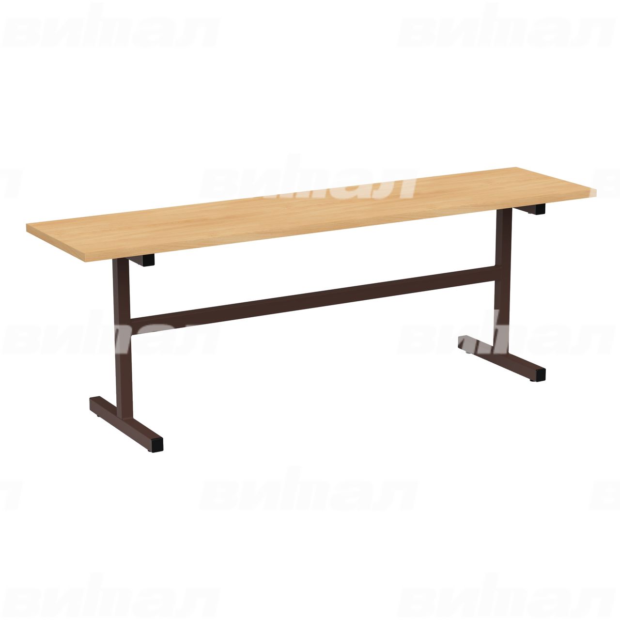 Скамейка 2-местная коричневый RAL8017 Бук 5 Пластик