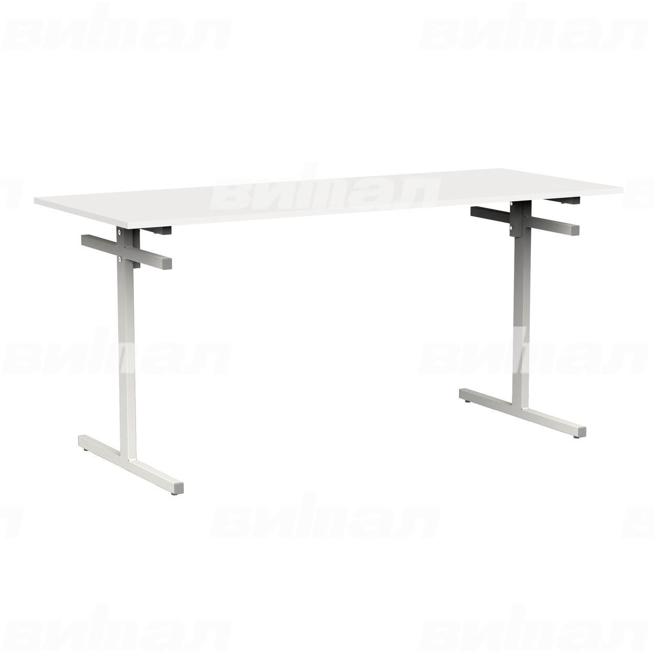 Стол для столовой 6-местный для скамеек белый RAL9016 Белый 6 Пластик