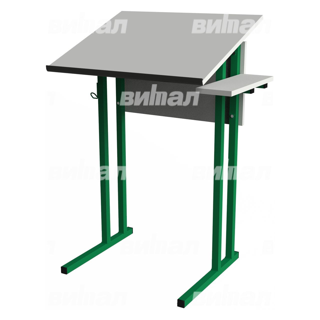 Стол для черчения и рисования (гр. 5,6) зеленый RAL6029 Серый 6 ЛДСП.