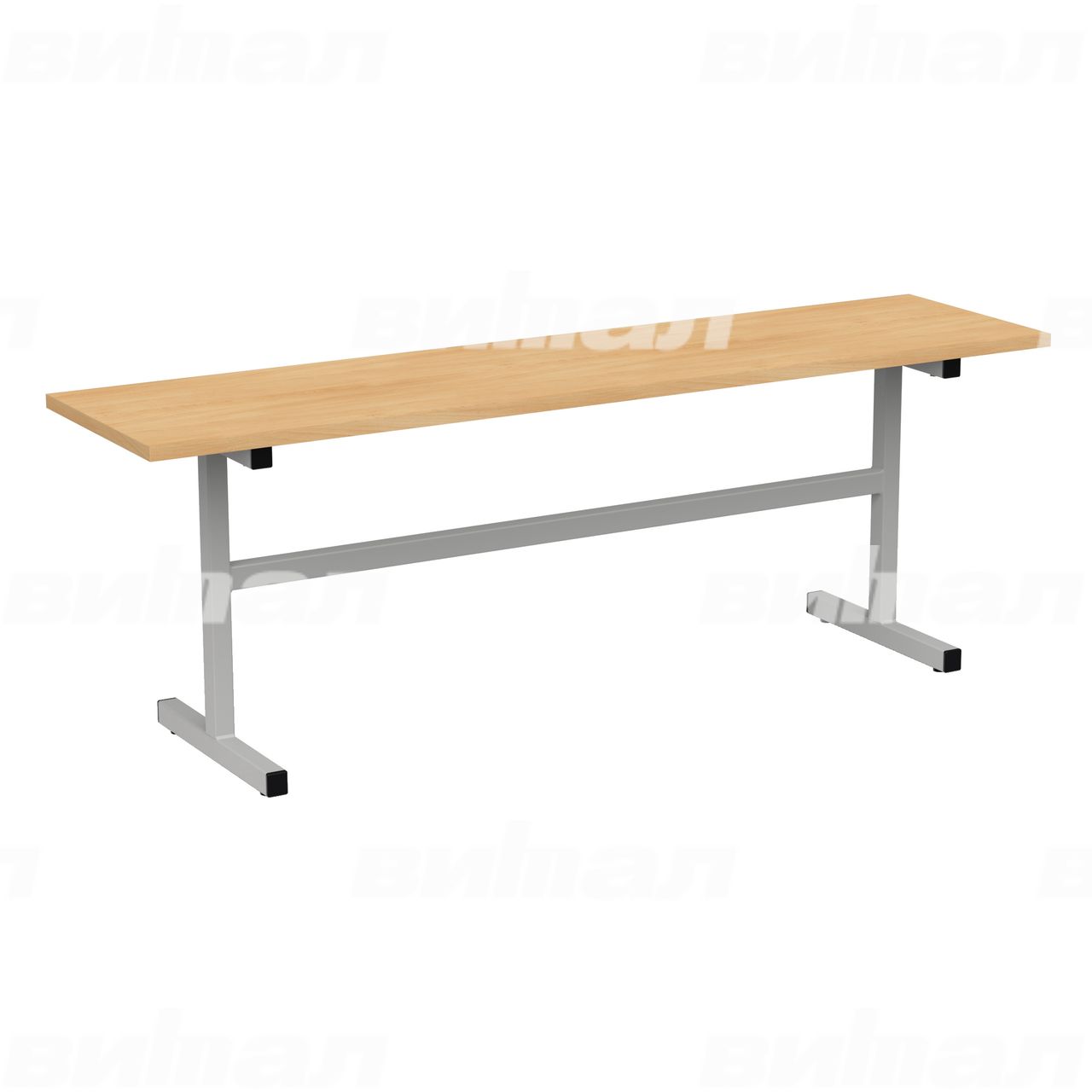 Скамейка 2-местная серый RAL9006 Бук 6 Пластик