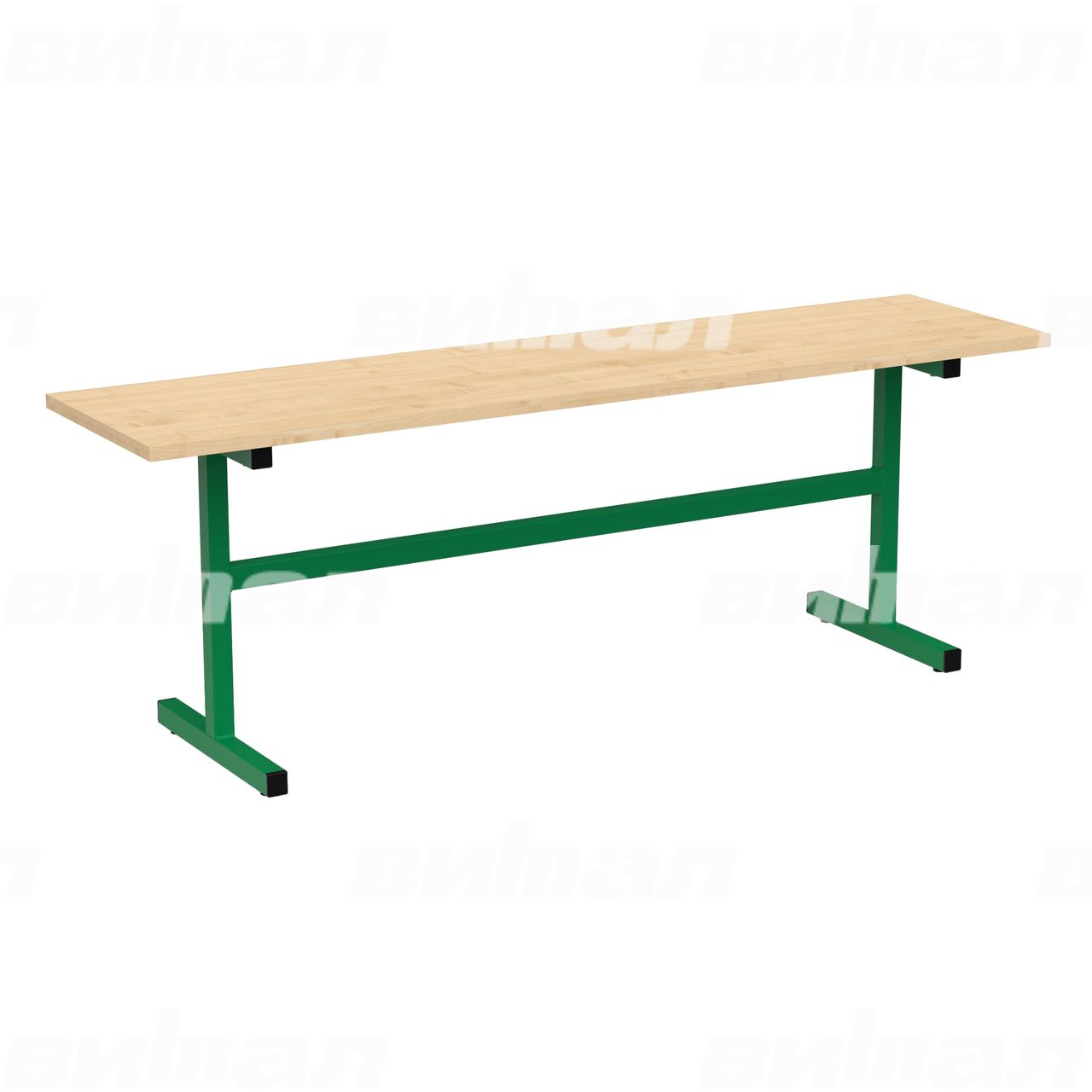 Скамейка 2-местная зеленый RAL6029 Клен 5 Пластик