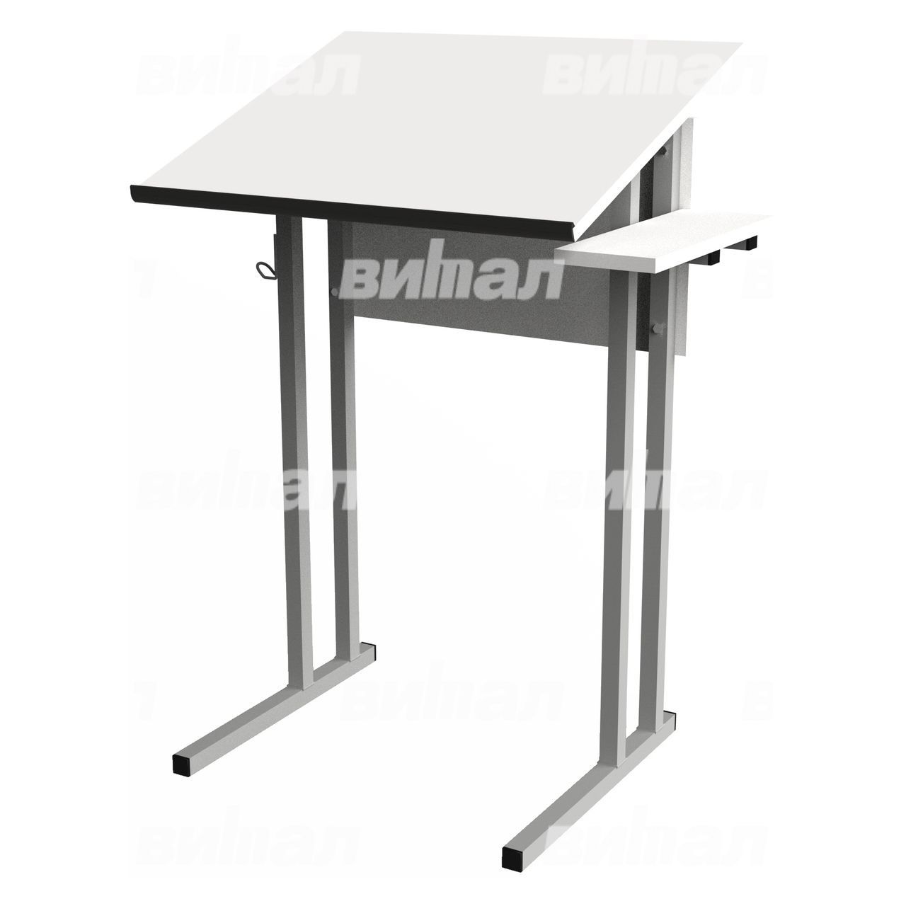 Стол для черчения и рисования (гр. 5,6) серый RAL9006 Белый 5 ЛДСП.