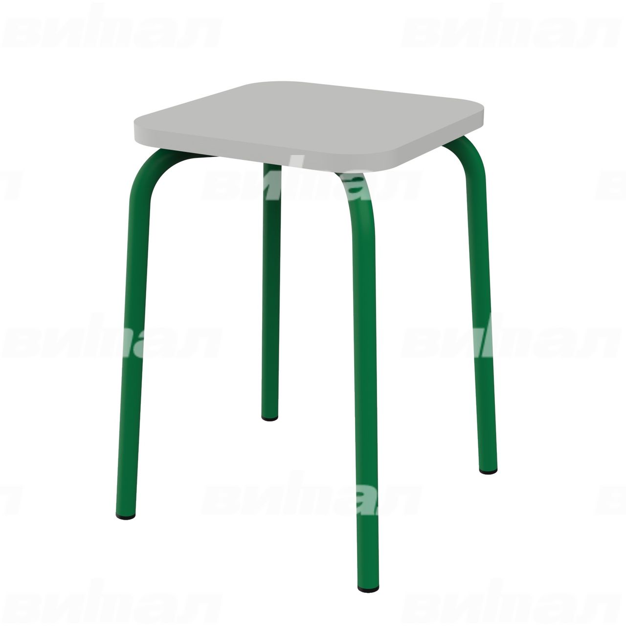 Табурет для столовой зеленый RAL6029 Серый Пластик