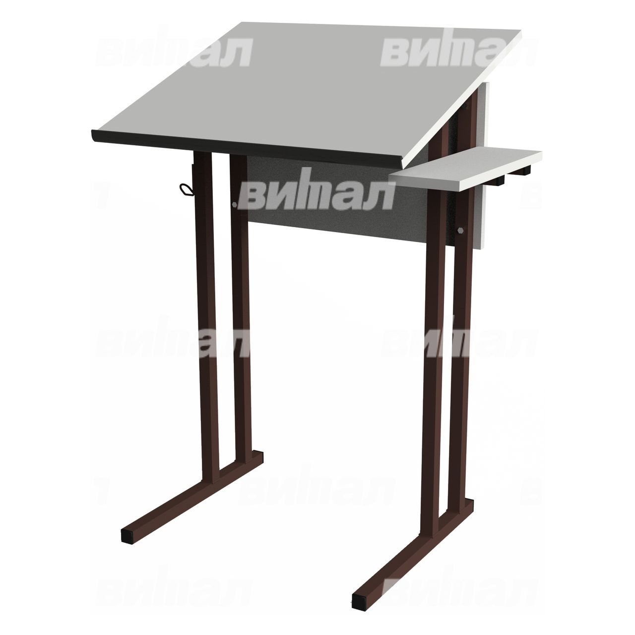 Стол для черчения и рисования (гр. 5,6) коричневый RAL8017 Серый 6 ЛДСП.