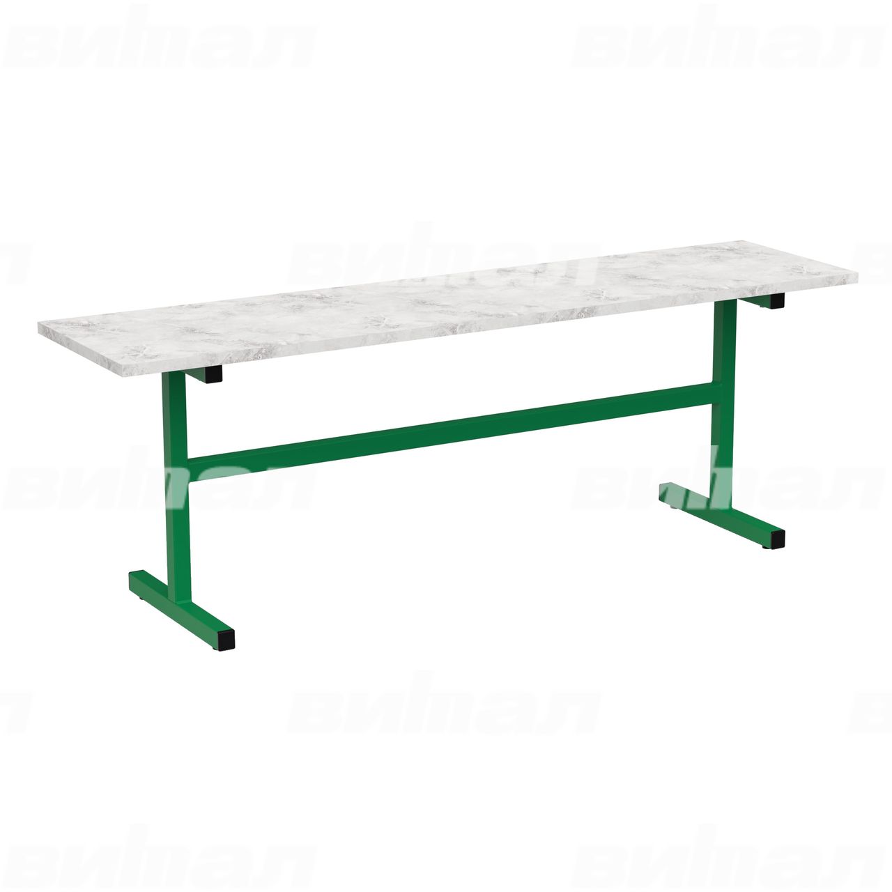 Скамейка 2-местная зеленый RAL6029 Венеция 6 Пластик