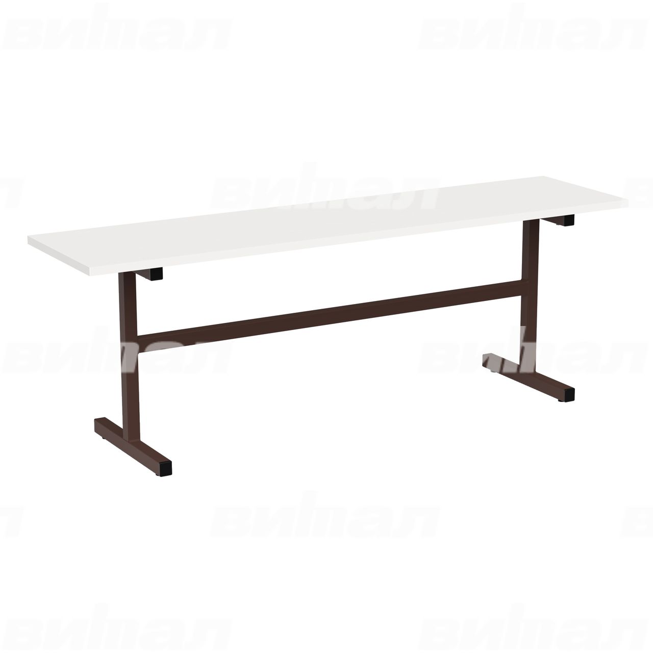 Скамейка 2-местная коричневый RAL8017 Белый 6 ЛДСП