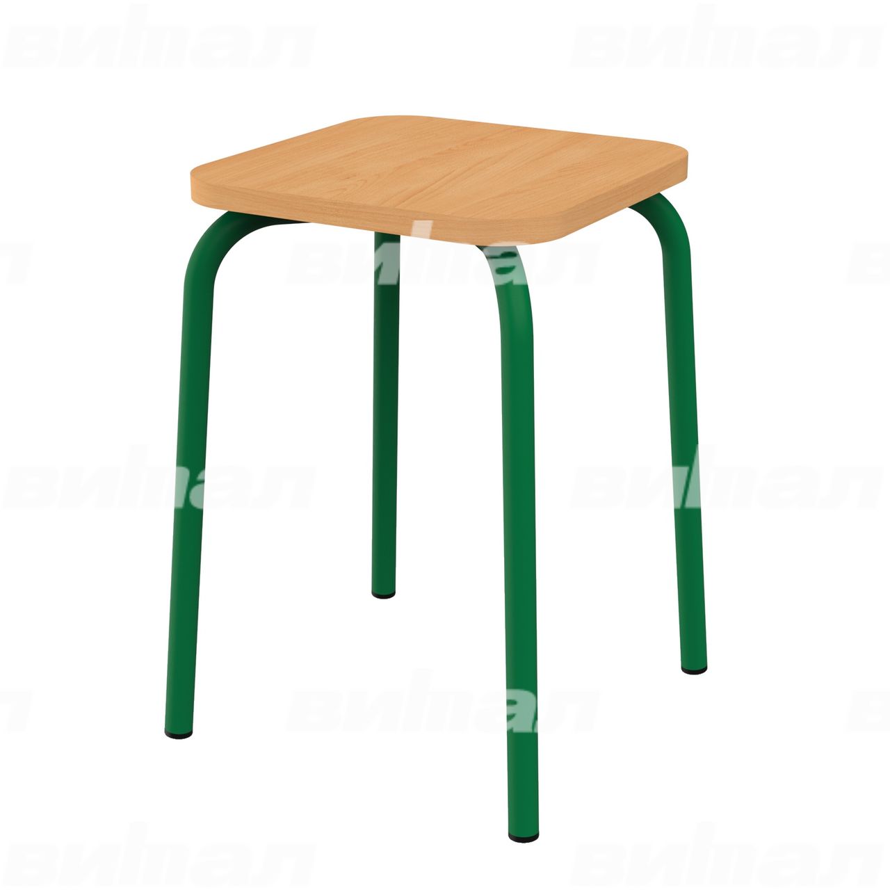 Табурет для столовой зеленый RAL6029 Бук Пластик