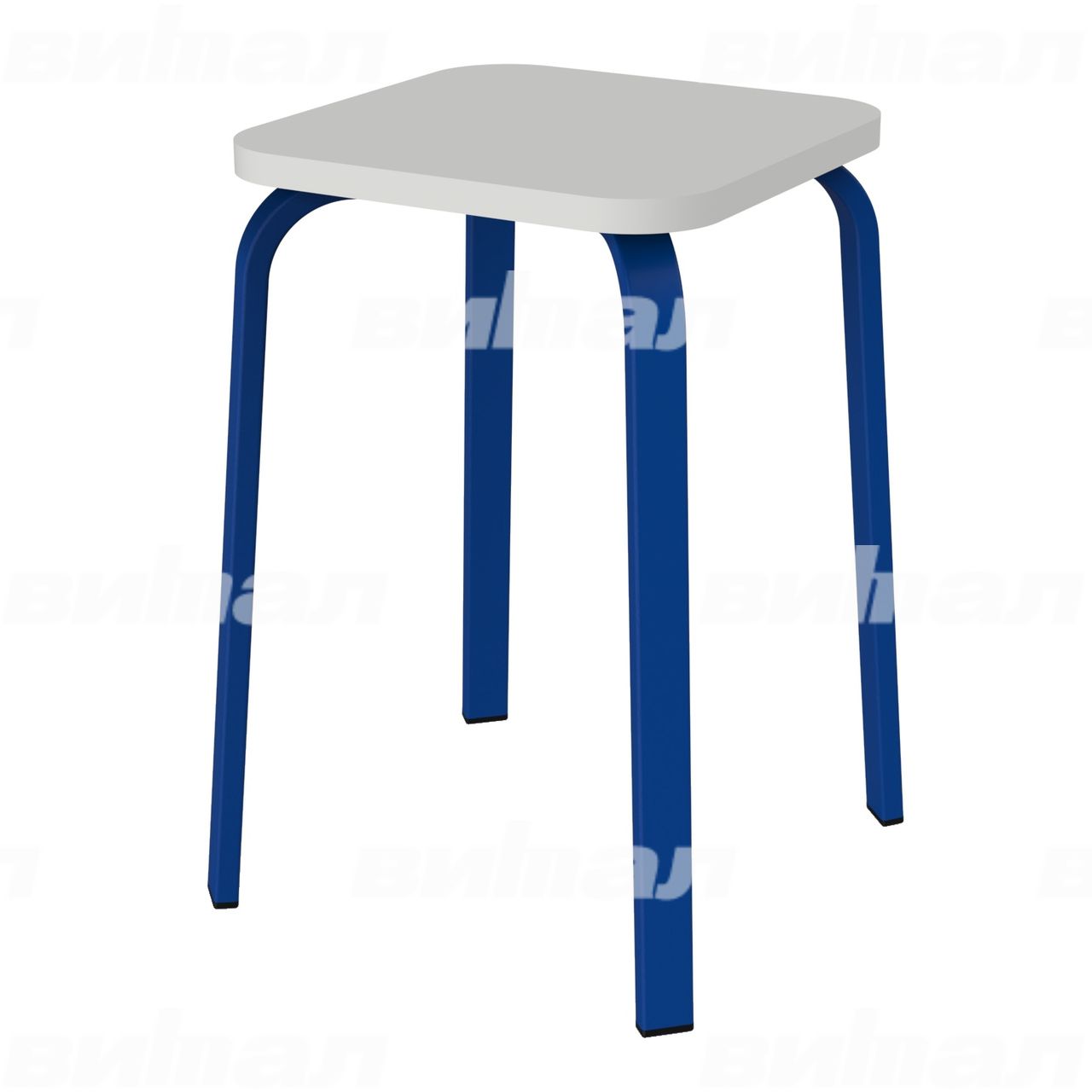 Табурет для столовой 30x15 синий  RAL5002 Серый 5 Пластик прямоугольная
