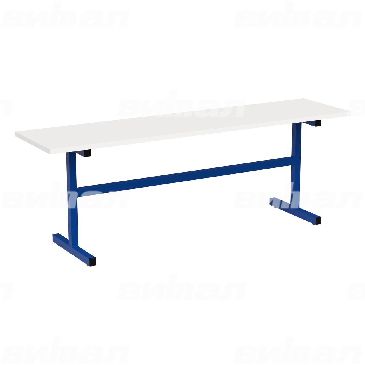 Скамейка 2-местная синий  RAL5002 Белый 5 Пластик