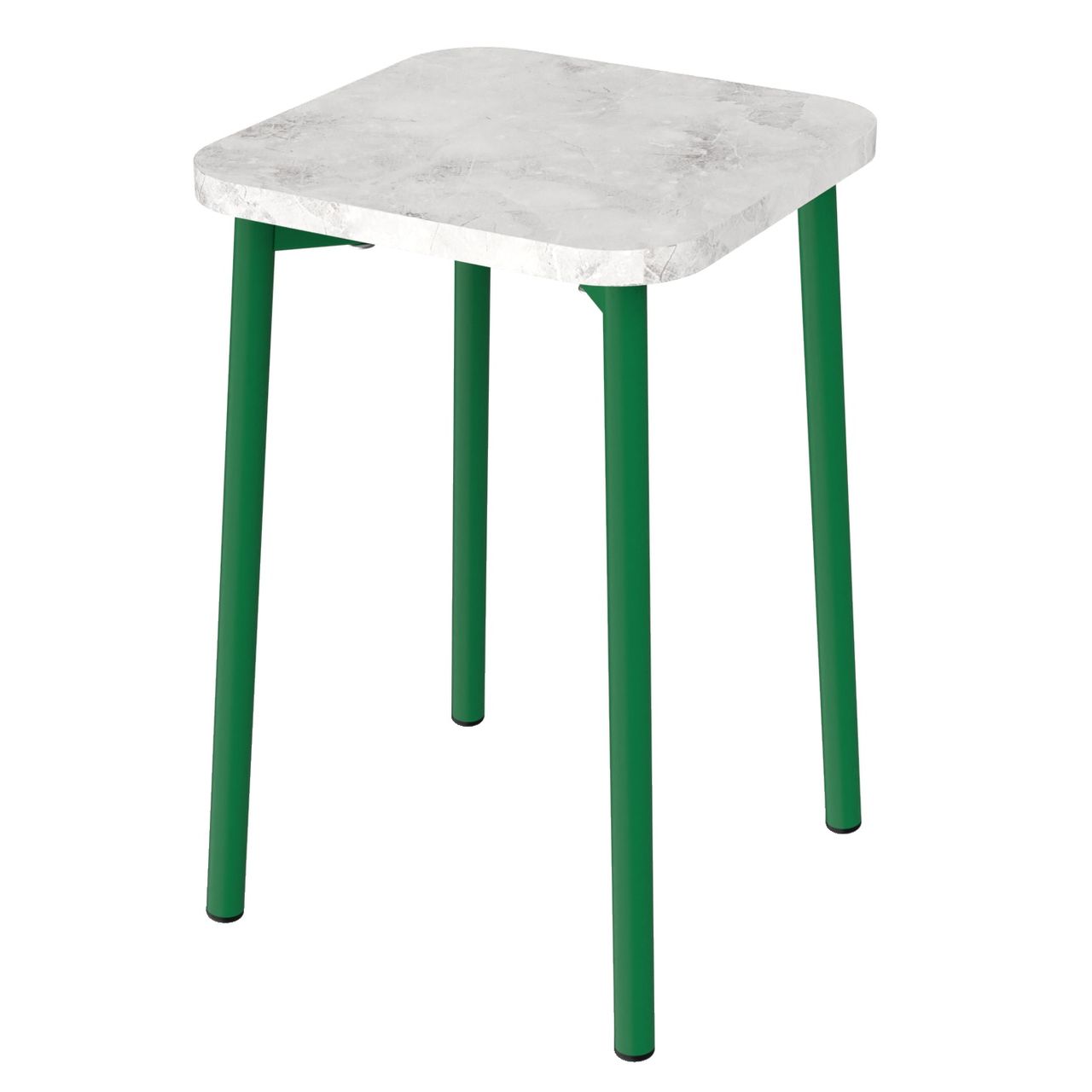 Табурет для столовой на круглой трубе «30-22» зеленый RAL6029 Венеция 5 Пластик круглая
