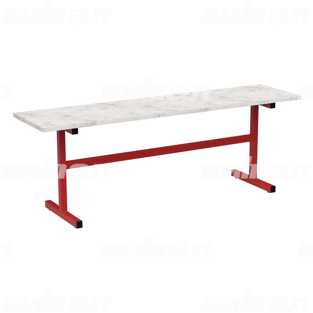 Скамейка 2-местная красный RAL3002 Венеция 6 Пластик