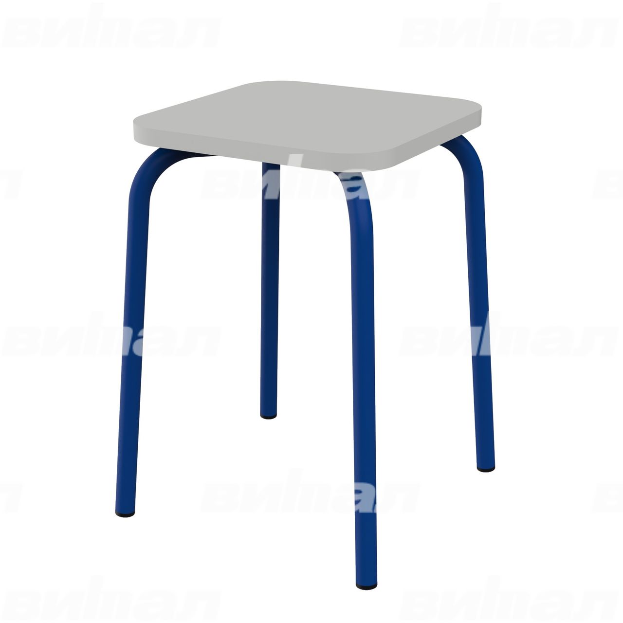 Табурет для столовой синий  RAL5002 Серый Пластик