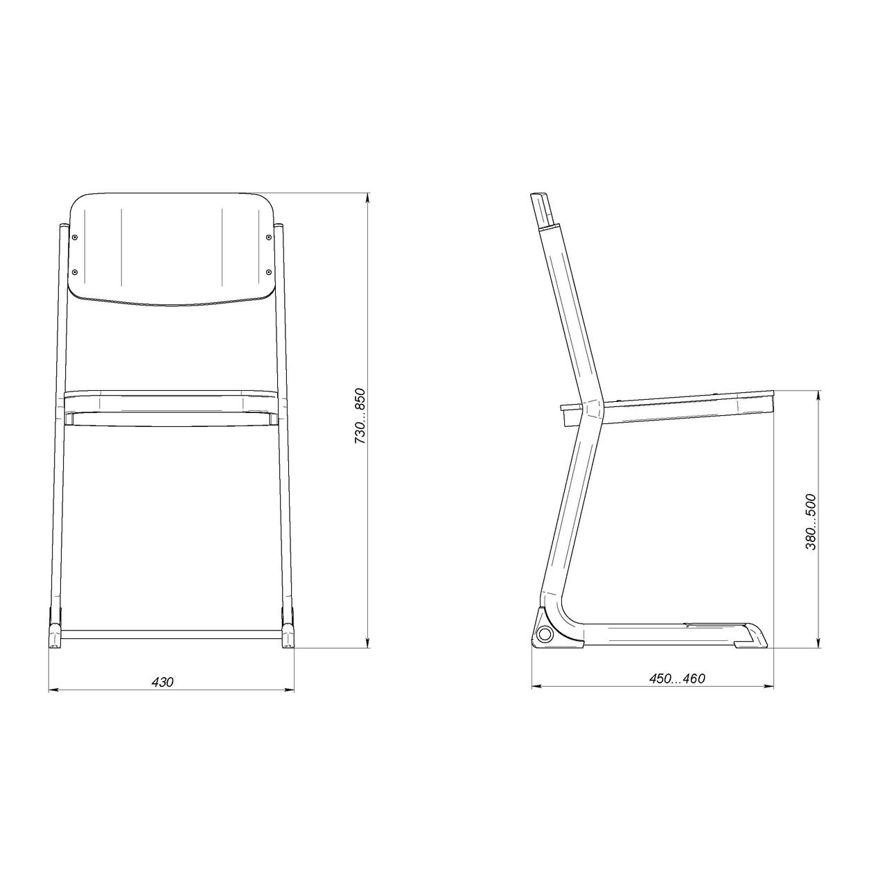Стул ученический нерегулируемый «Осанка» гр. 4, 5, 6 или 7