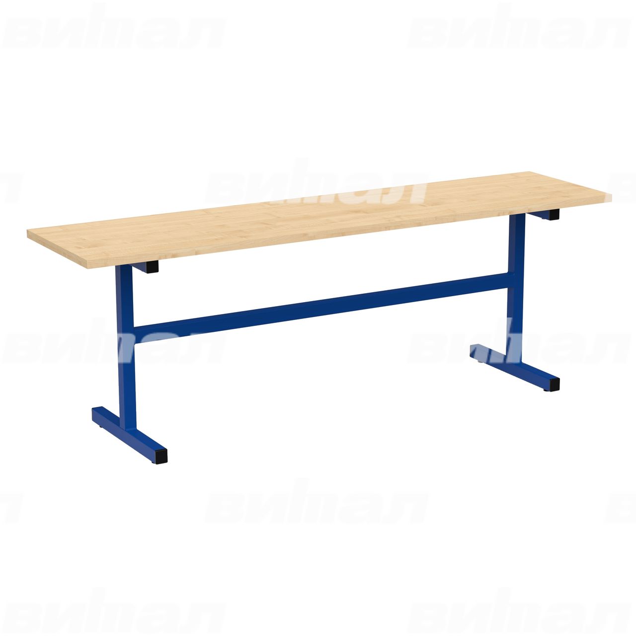 Скамейка 2-местная синий  RAL5002 Клен 6 ЛДСП