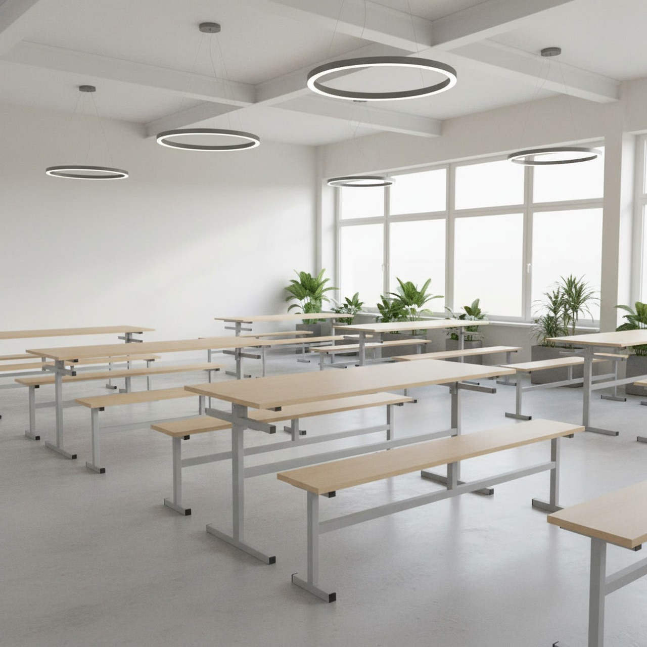 Стол для столовой 6-местный для скамеек