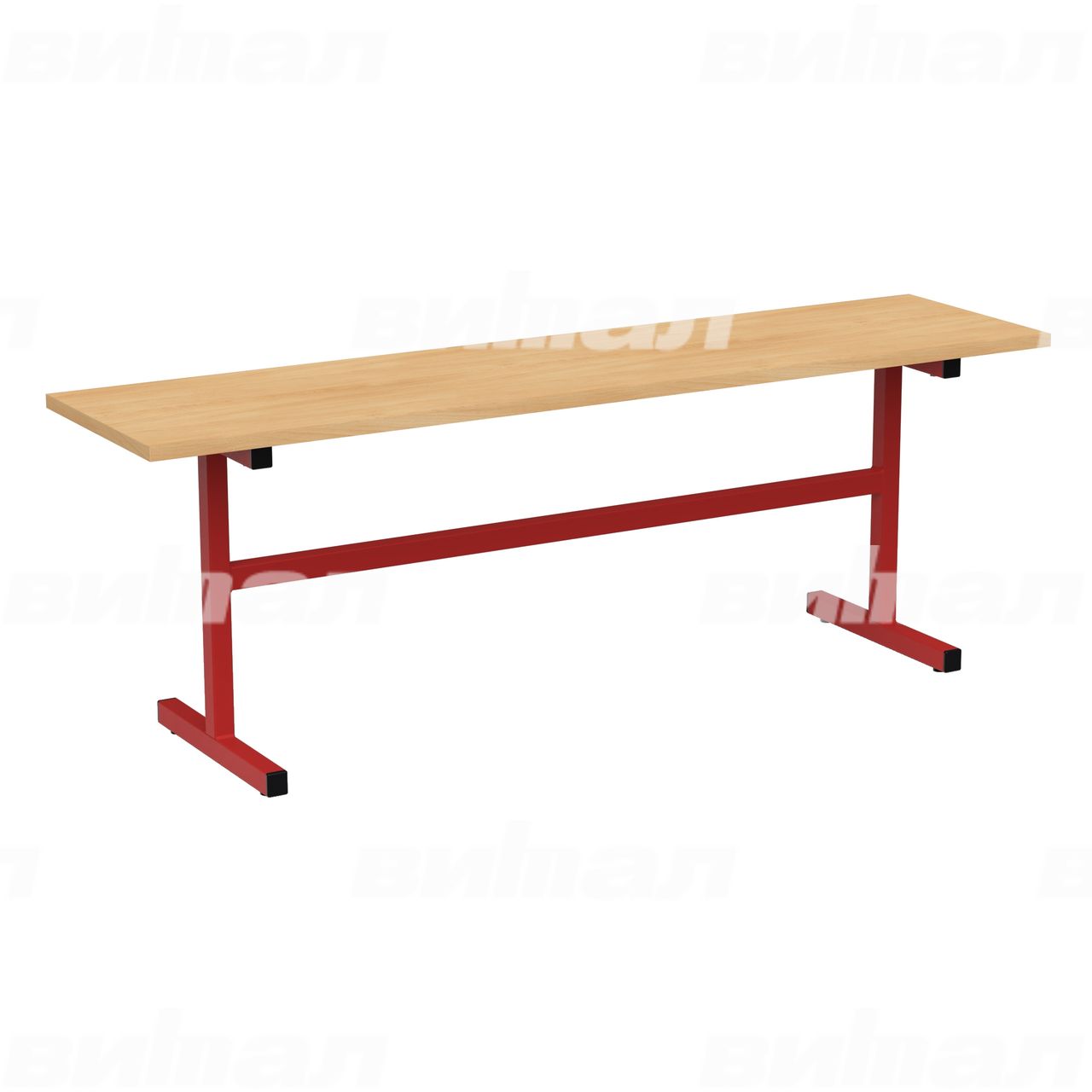 Скамейка 2-местная красный RAL3002 Бук 5 Пластик