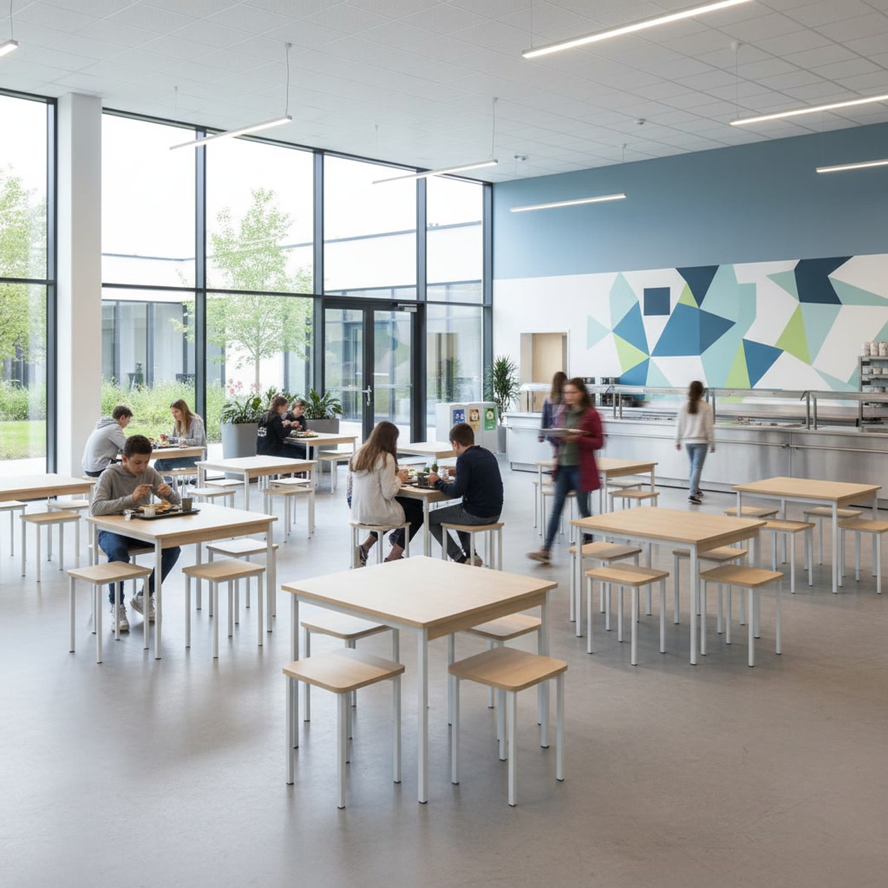 Стол для столовой для 4 табуретов