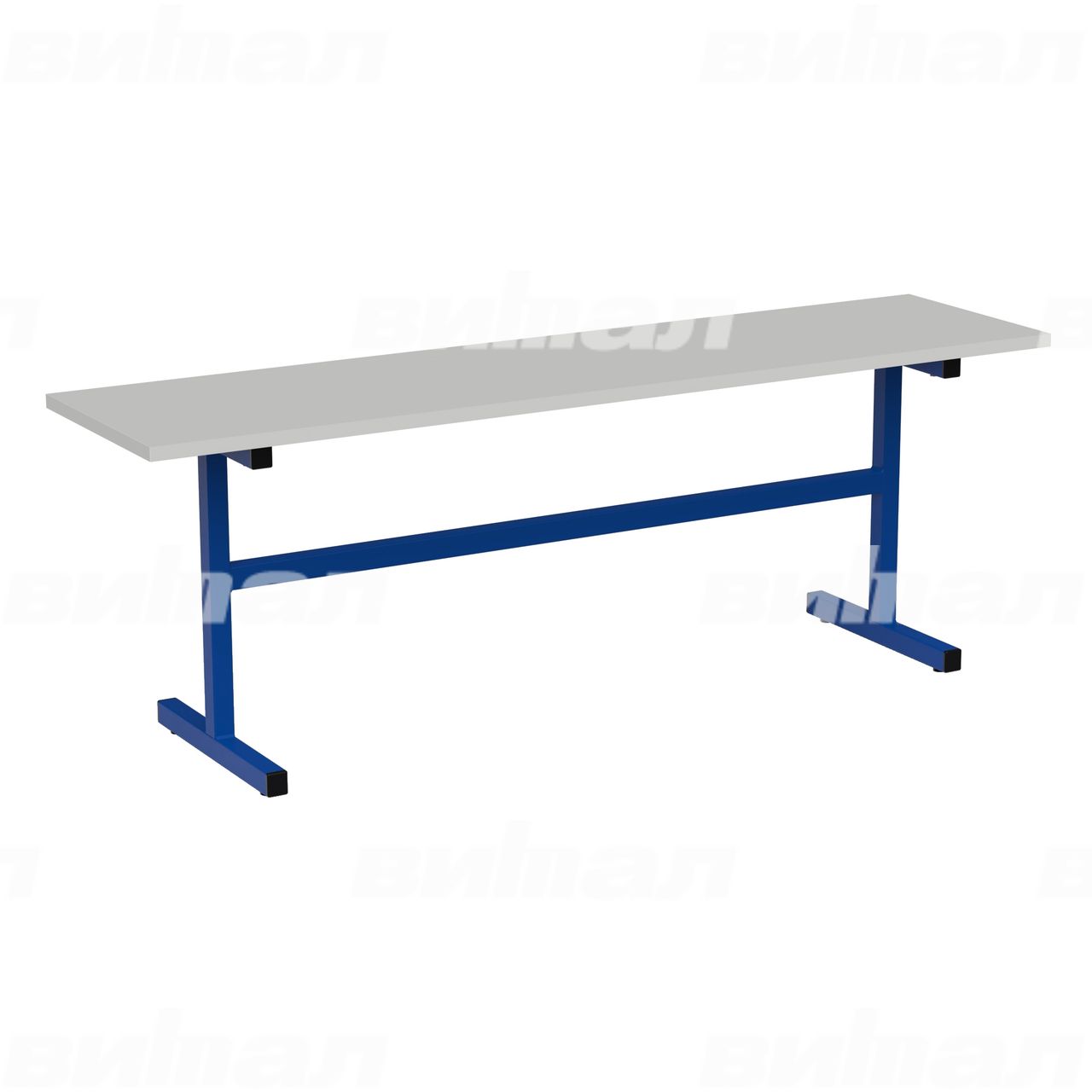 Скамейка 2-местная синий  RAL5002 Серый 6 Пластик