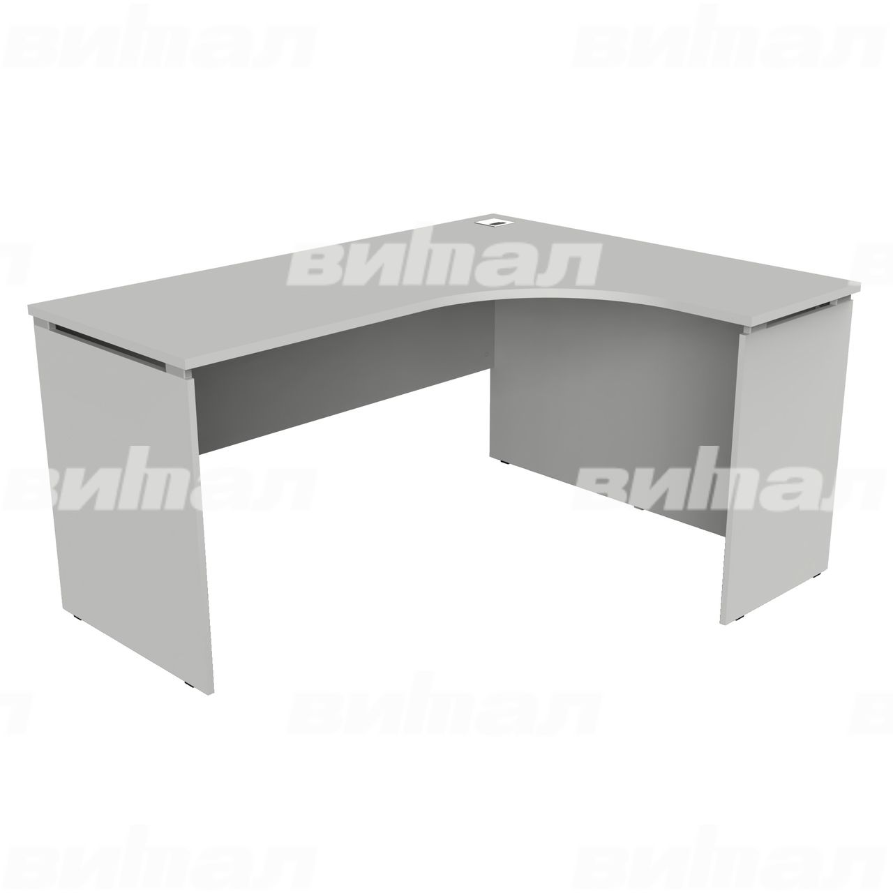 Стол для преподавателя угловой «Альма-1» Серый ЛДСП