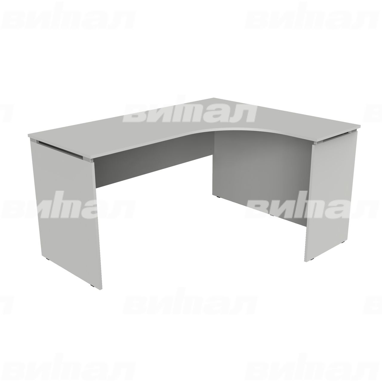 Стол для преподавателя угловой «Альма-1» Серый ЛДСП