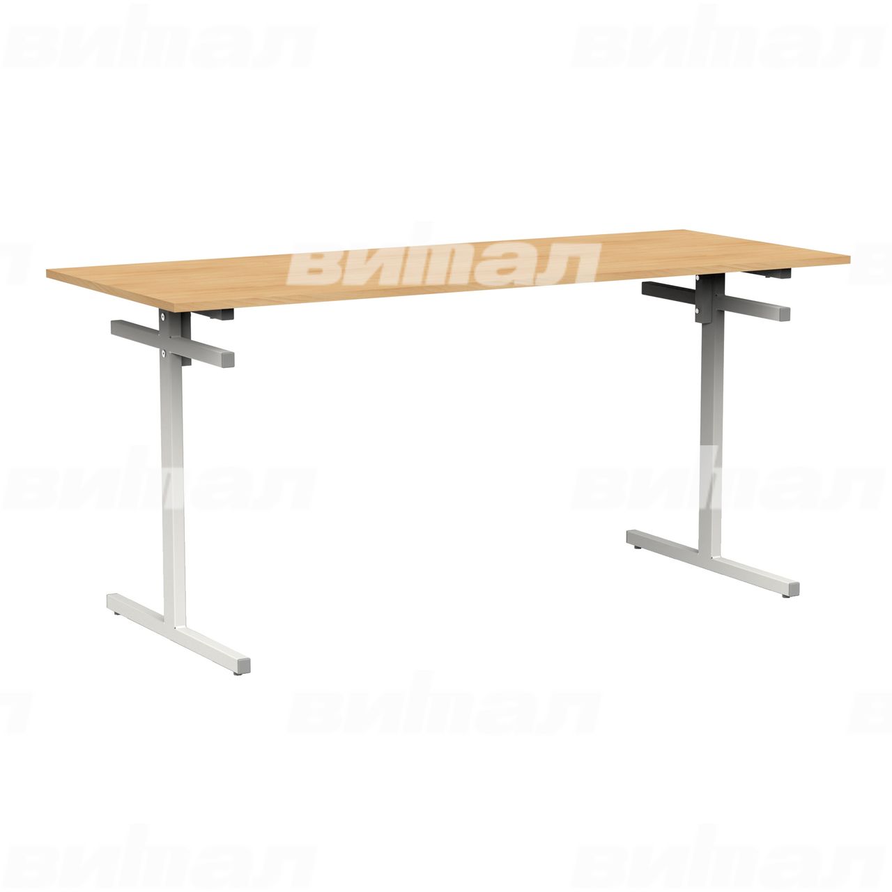 Стол для столовой 6-местный для скамеек белый RAL9016 Бук 6 Пластик