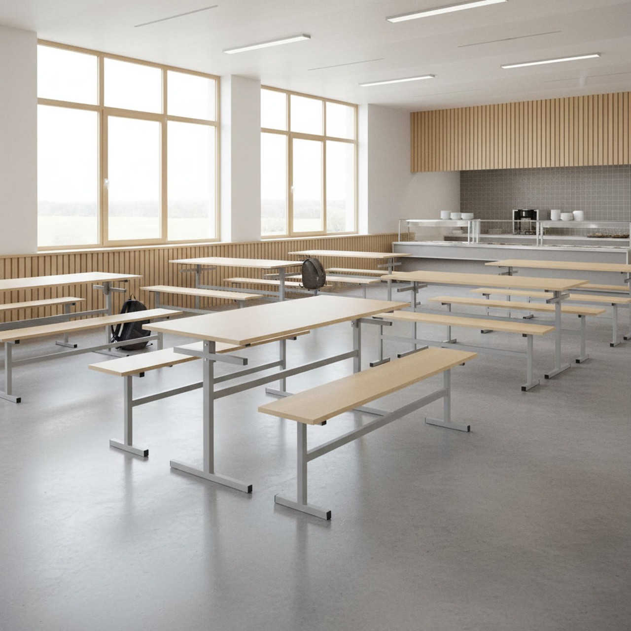 Стол для столовой 4-местный для скамеек