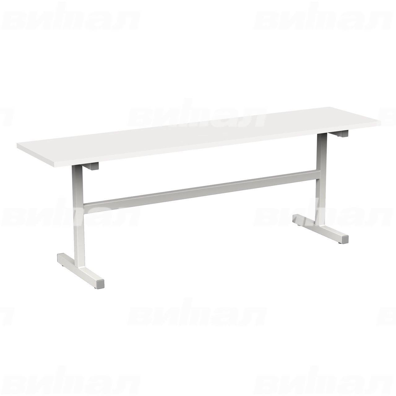 Скамейка 2-местная белый RAL9016 Белый 6 Пластик