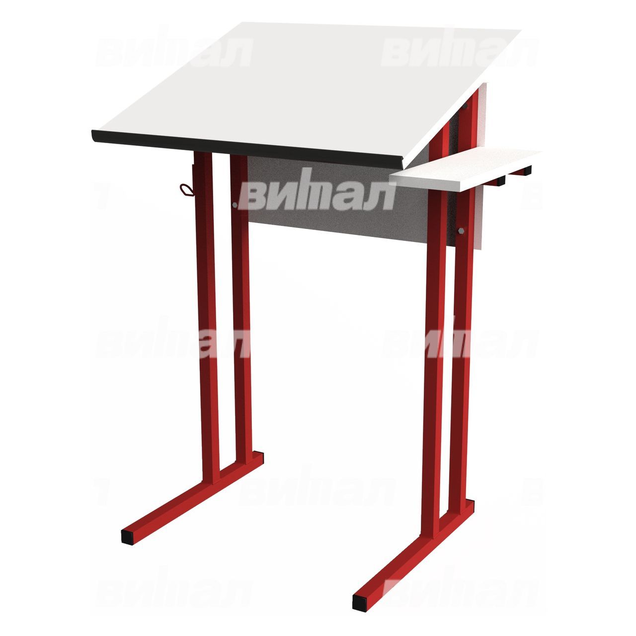 Стол для черчения и рисования (гр. 5,6) красный RAL3002 Белый 6 ЛДСП.