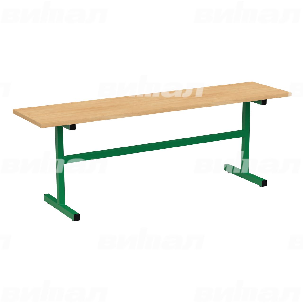 Скамейка 2-местная зеленый RAL6029 Бук 6 Пластик