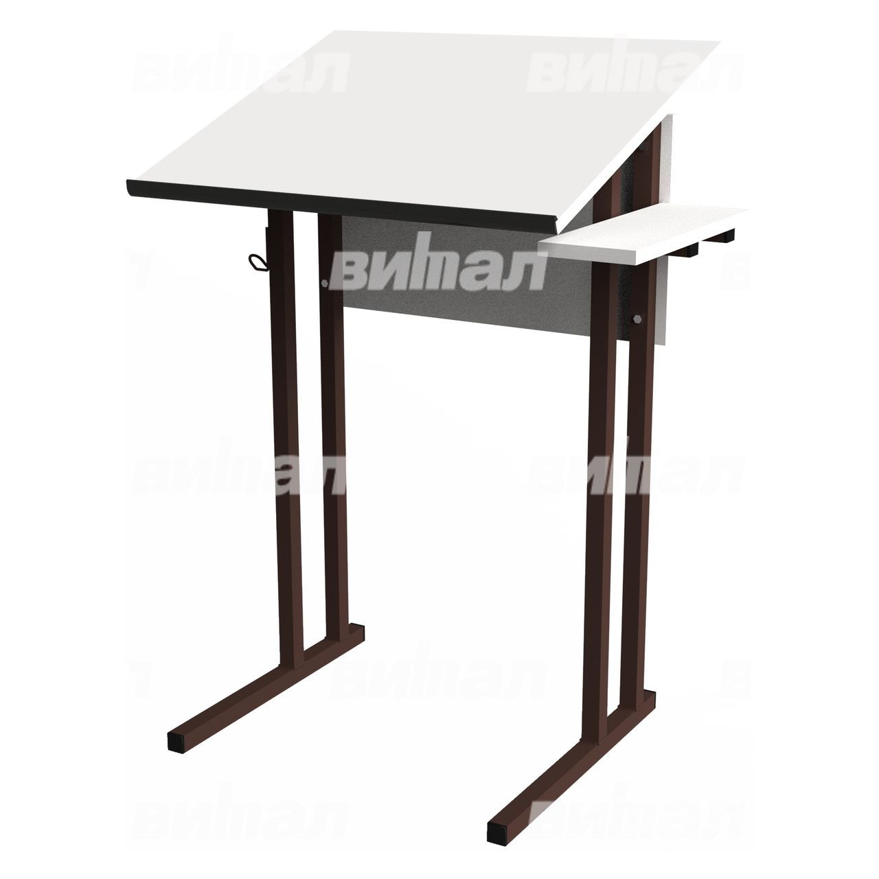 Стол для черчения и рисования (гр. 5,6) коричневый RAL8017 Белый 5 ЛДСП.