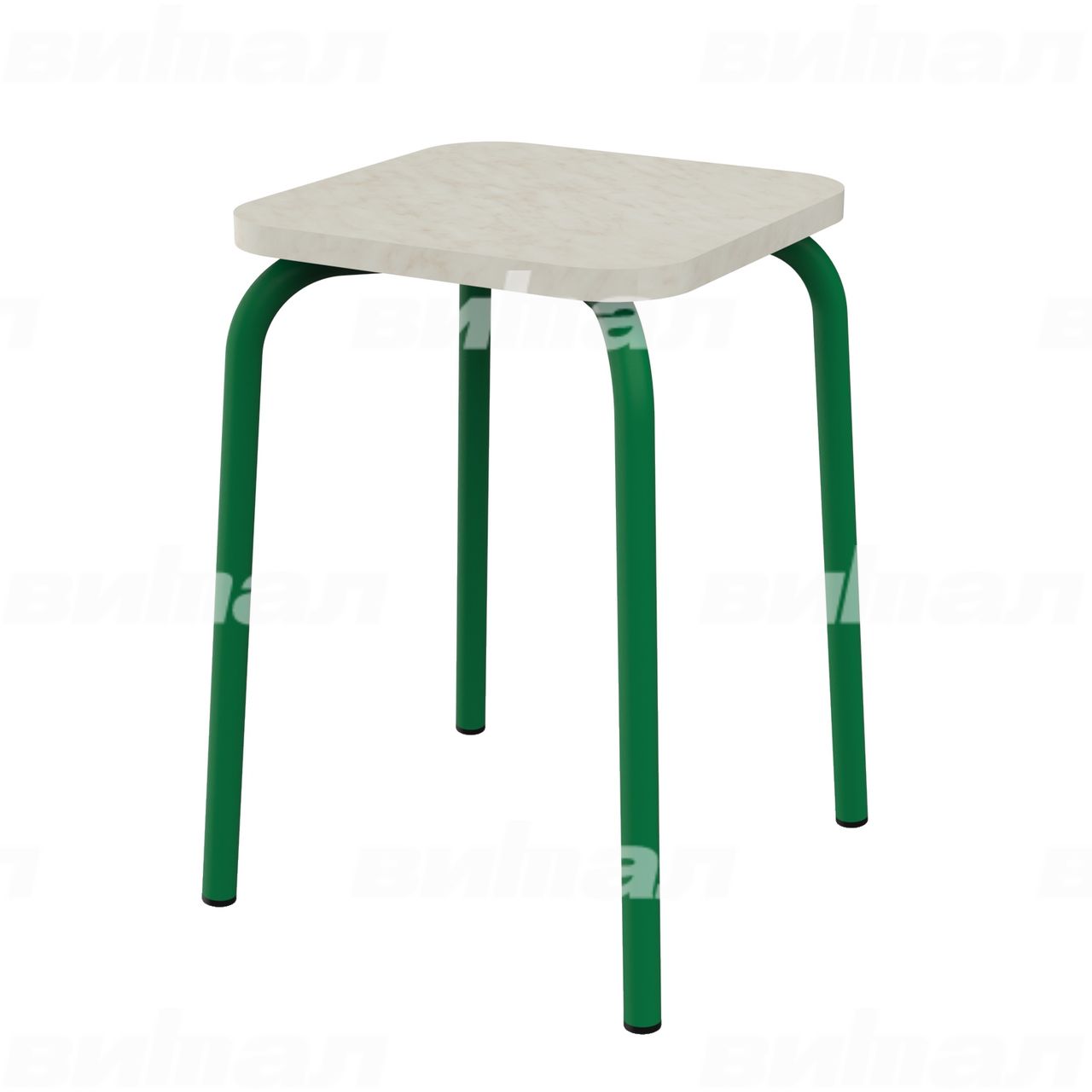 Табурет для столовой зеленый RAL6029 Мрамор-каррара Пластик