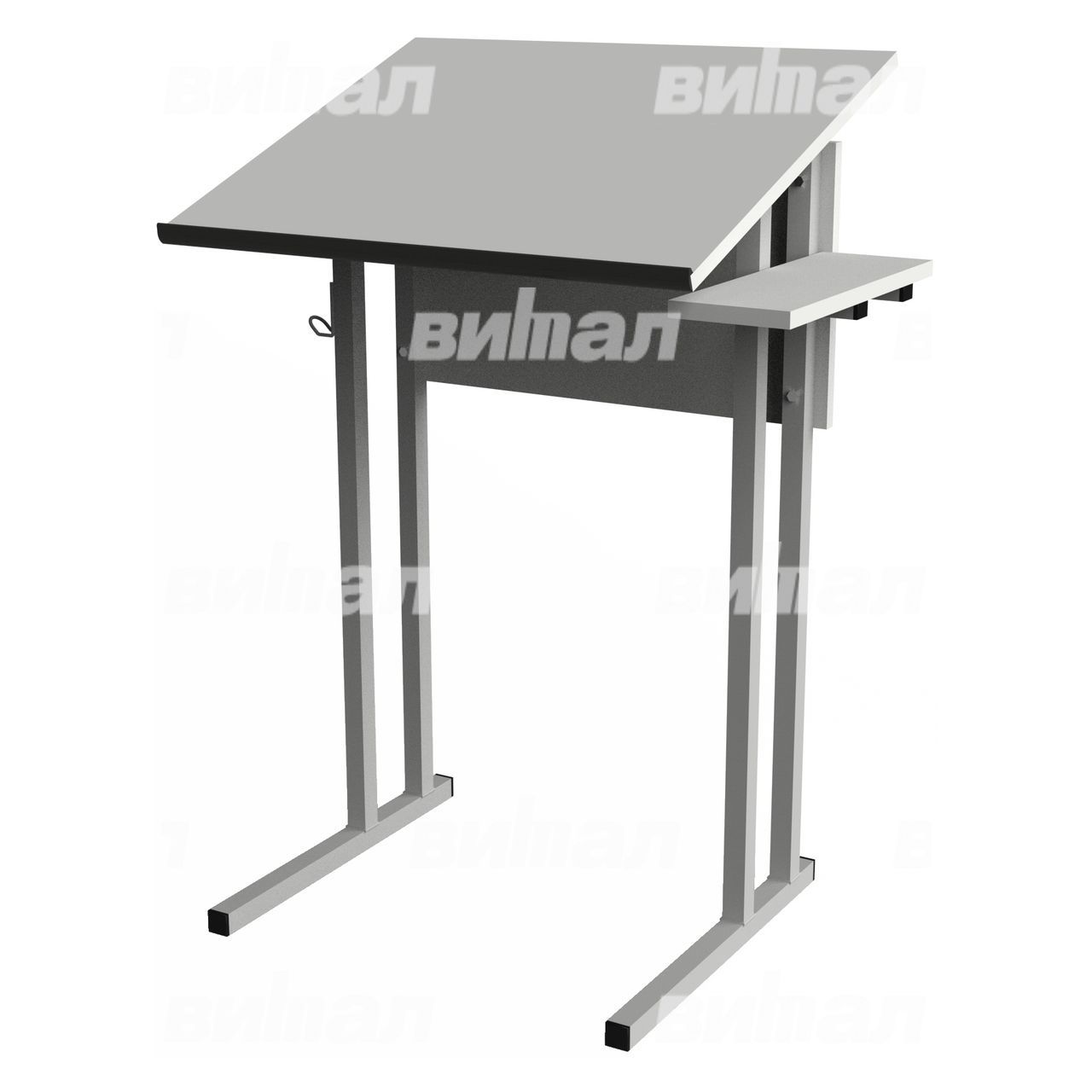 Стол для черчения и рисования (гр. 5,6) серый RAL9006 Серый 6 ЛДСП.