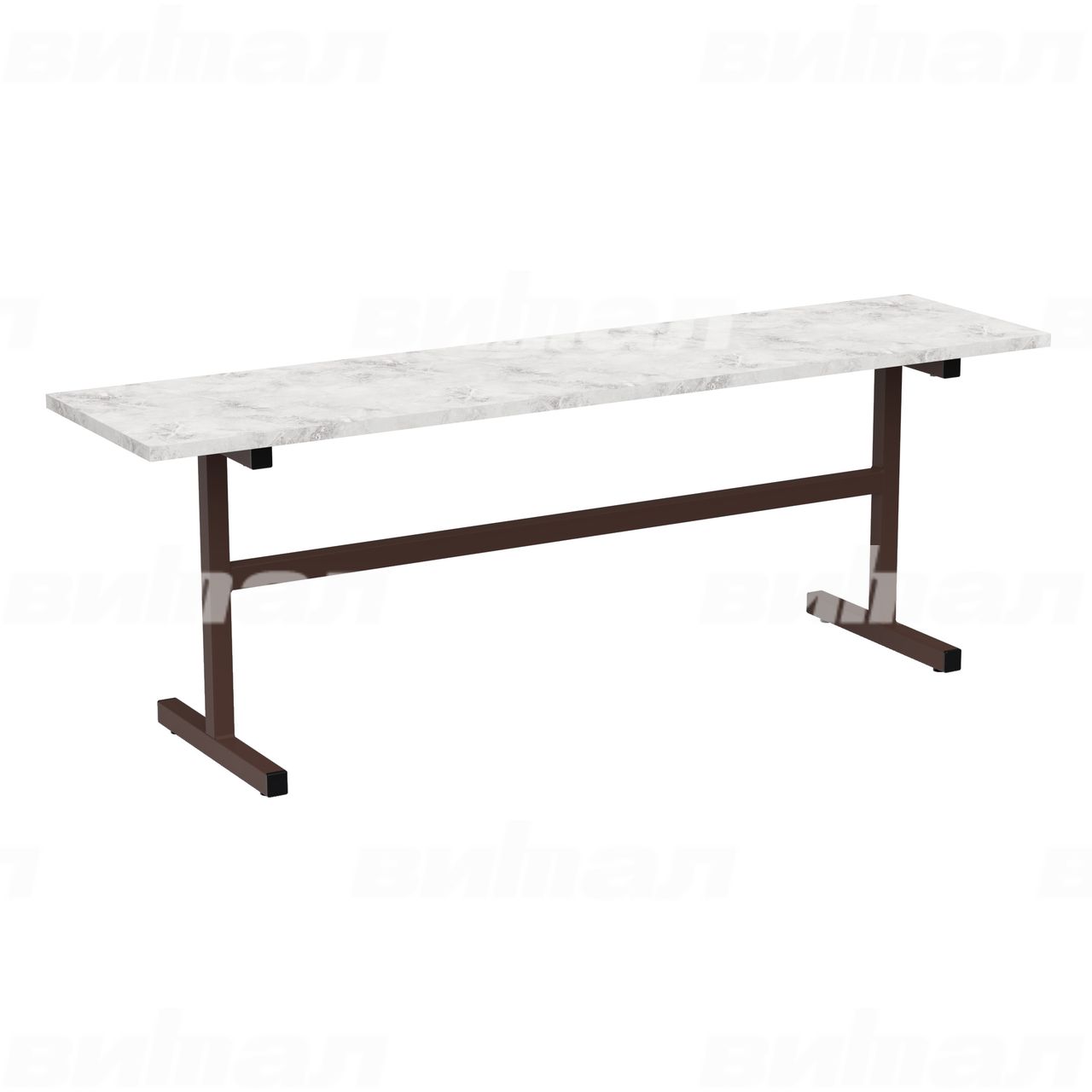 Скамейка 2-местная коричневый RAL8017 Венеция 5 Пластик