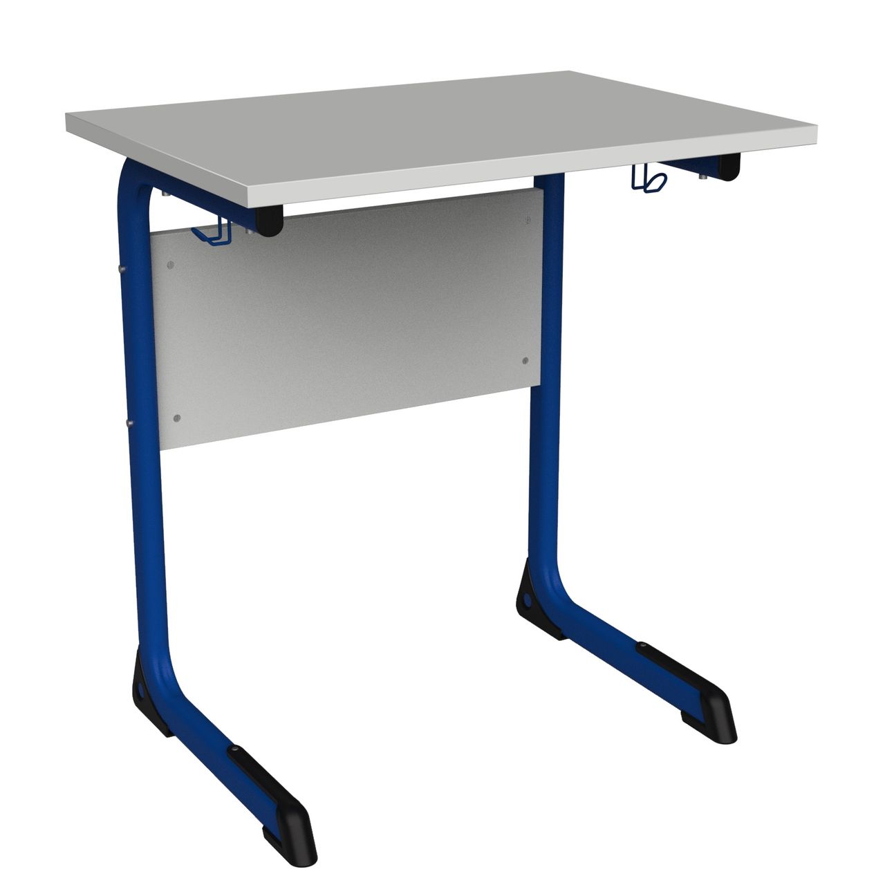 Стол ученический 1-местный (гр.3,4,5,6) синий  RAL5002 Серый 6 ЛДСП. плоскоовальная