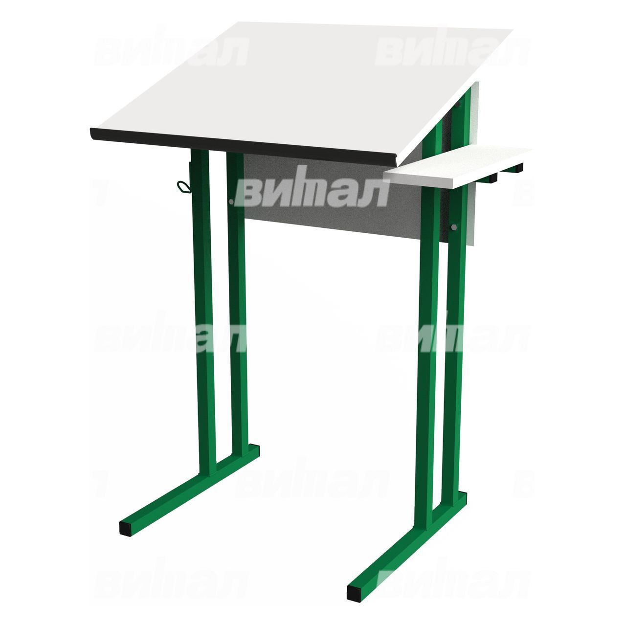 Стол для черчения и рисования (гр. 5,6) зеленый RAL6029 Белый 5 ЛДСП.