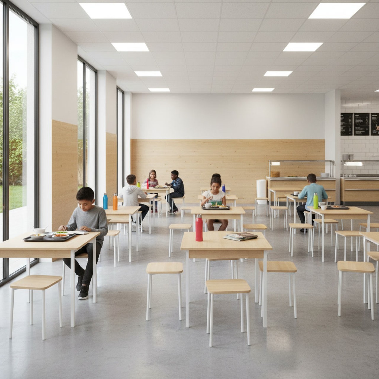 Табурет для столовой на круглой трубе «30-22»