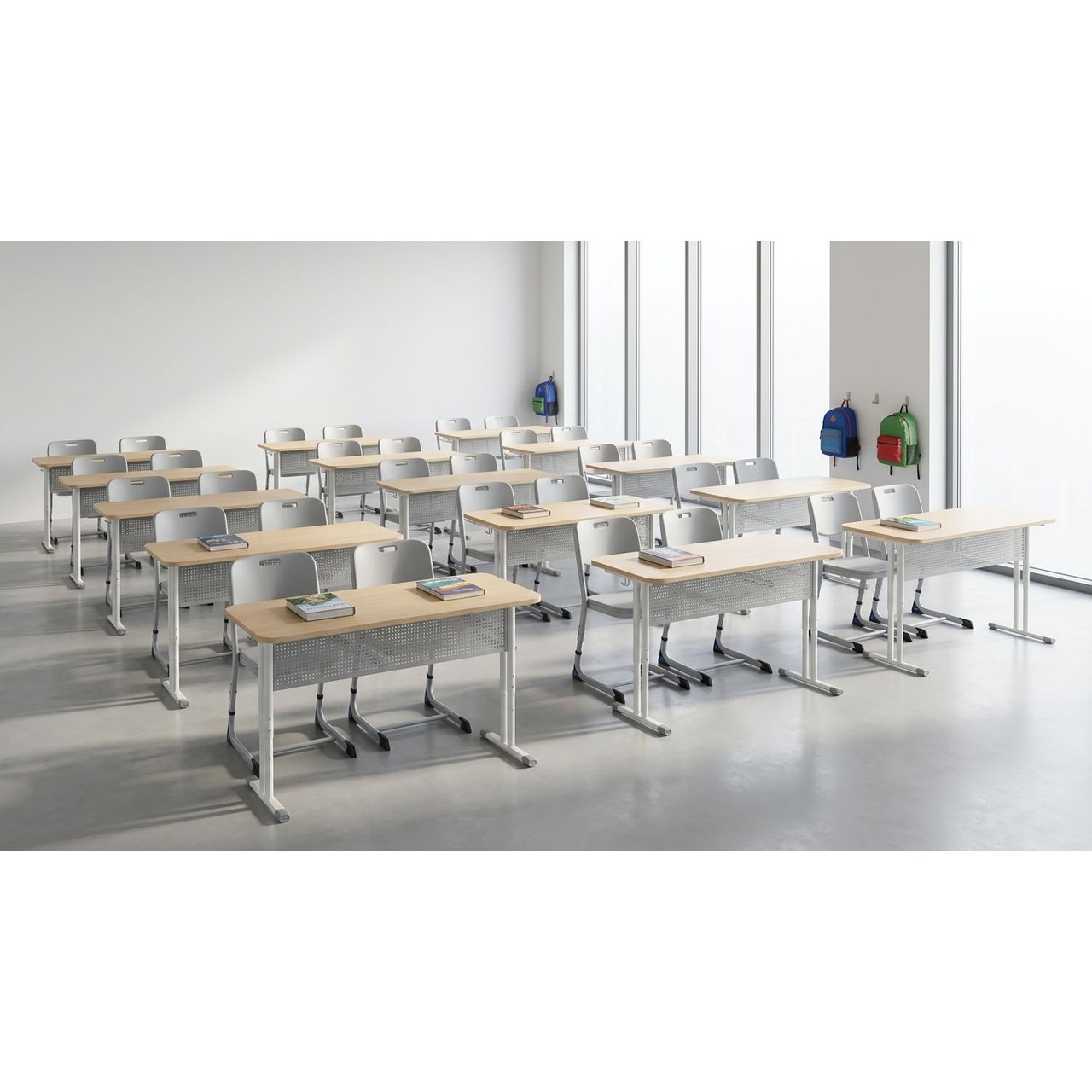 Стол ученический 2-местный нерегулируемый (Мод-ПЭ)