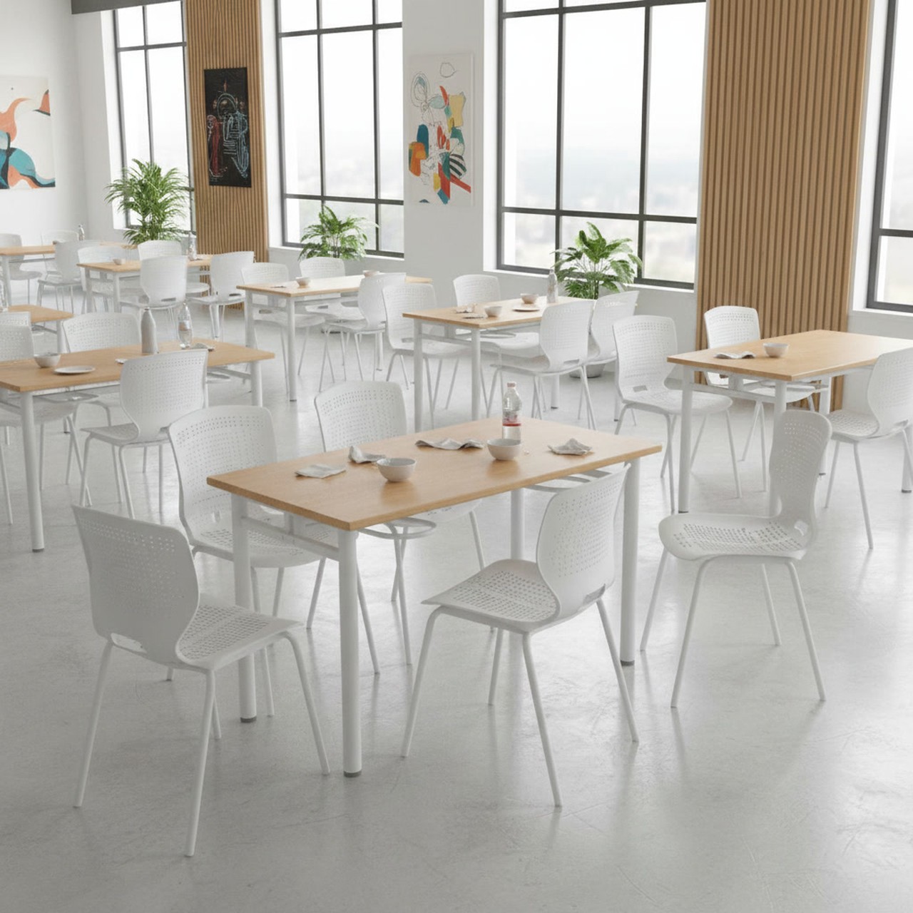 Стол обеденный шестиместный с универсальными кронштейнами