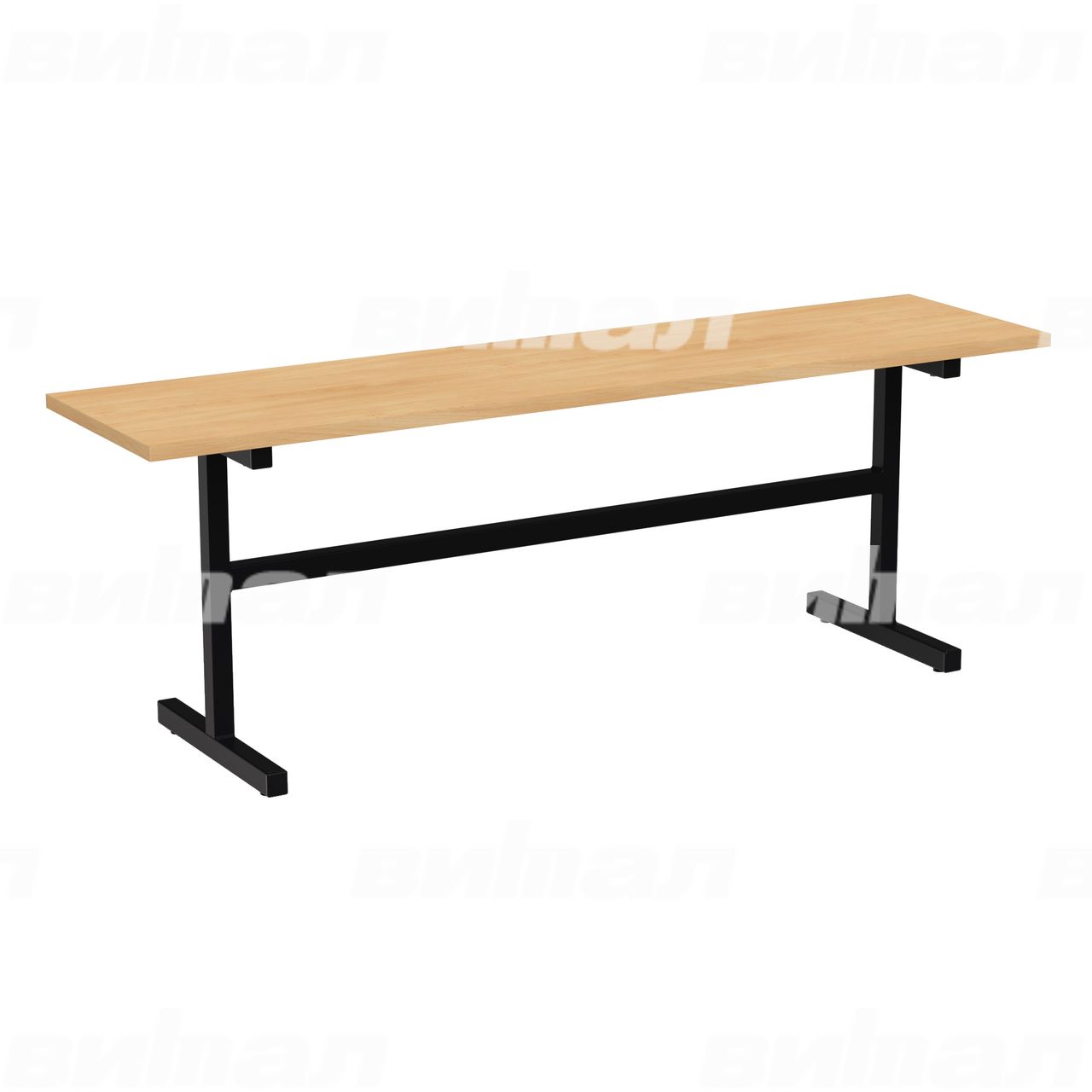 Скамейка 2-местная черный  RAL9005 Бук 6 Пластик