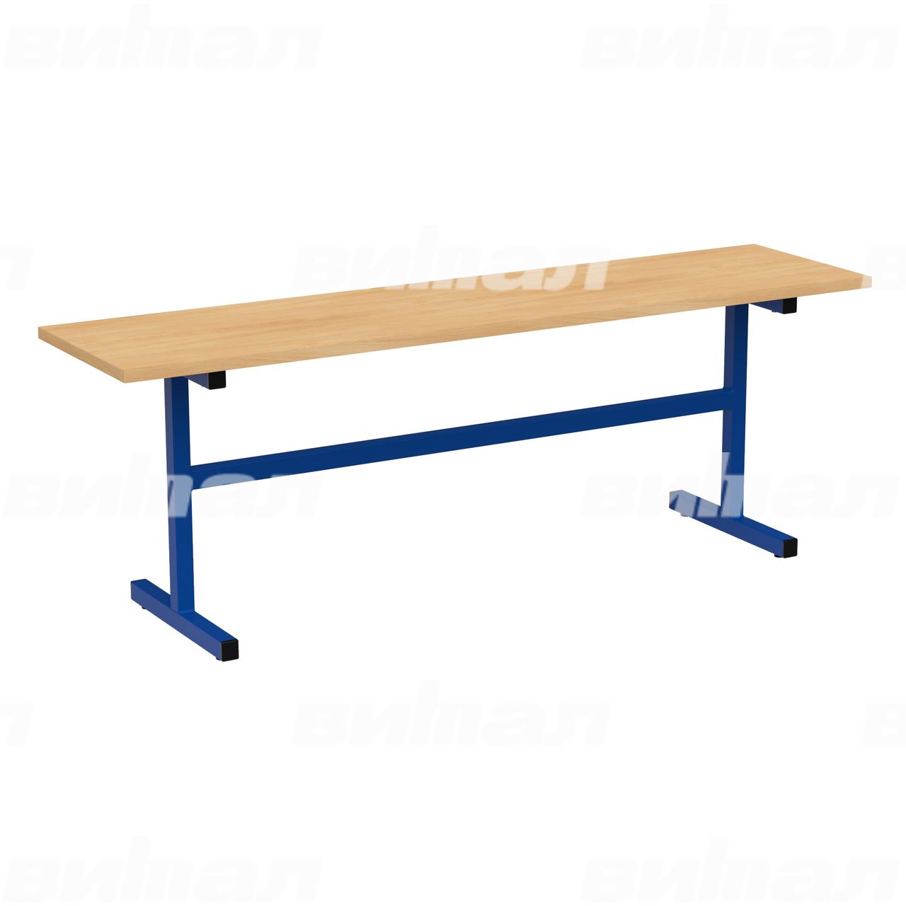 Скамейка 2-местная синий  RAL5002 Бук 6 Пластик