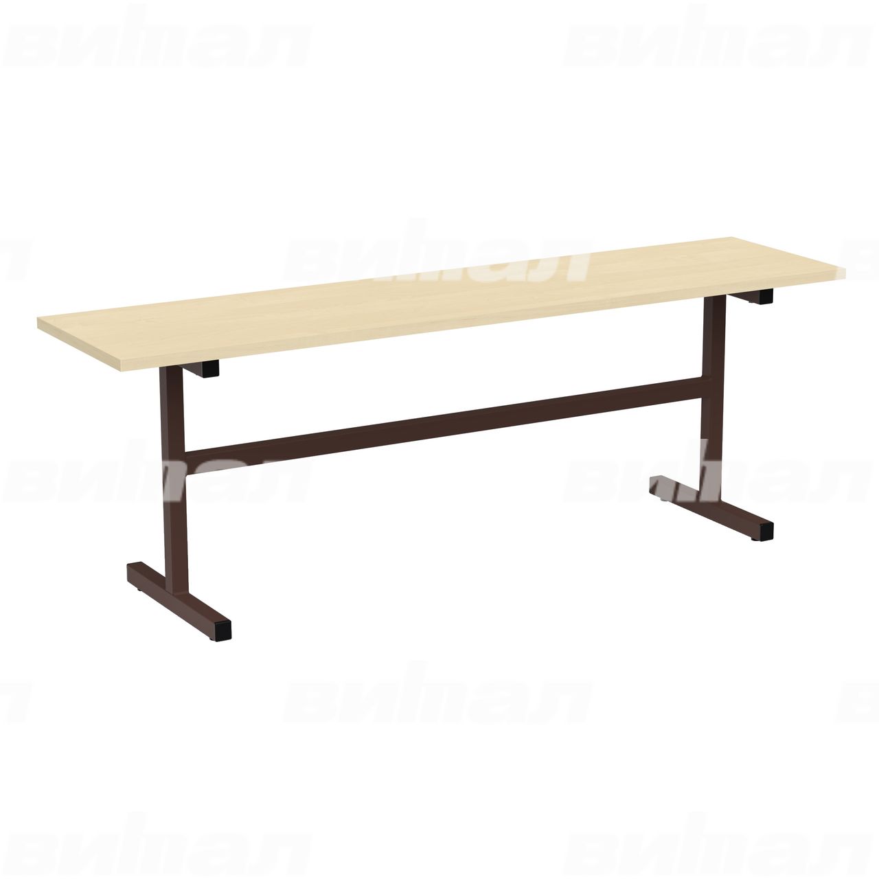 Скамейка 2-местная коричневый RAL8017 Береза 5 Пластик