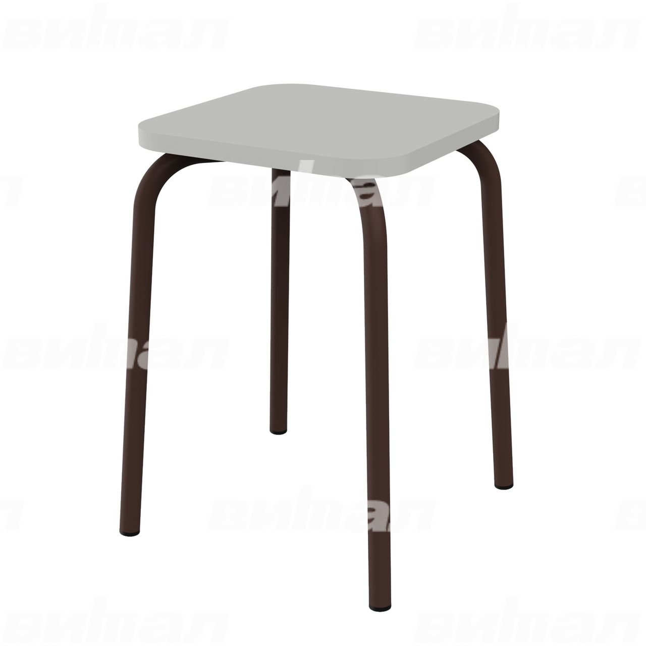 Табурет для столовой коричневый RAL8017 Серый Пластик