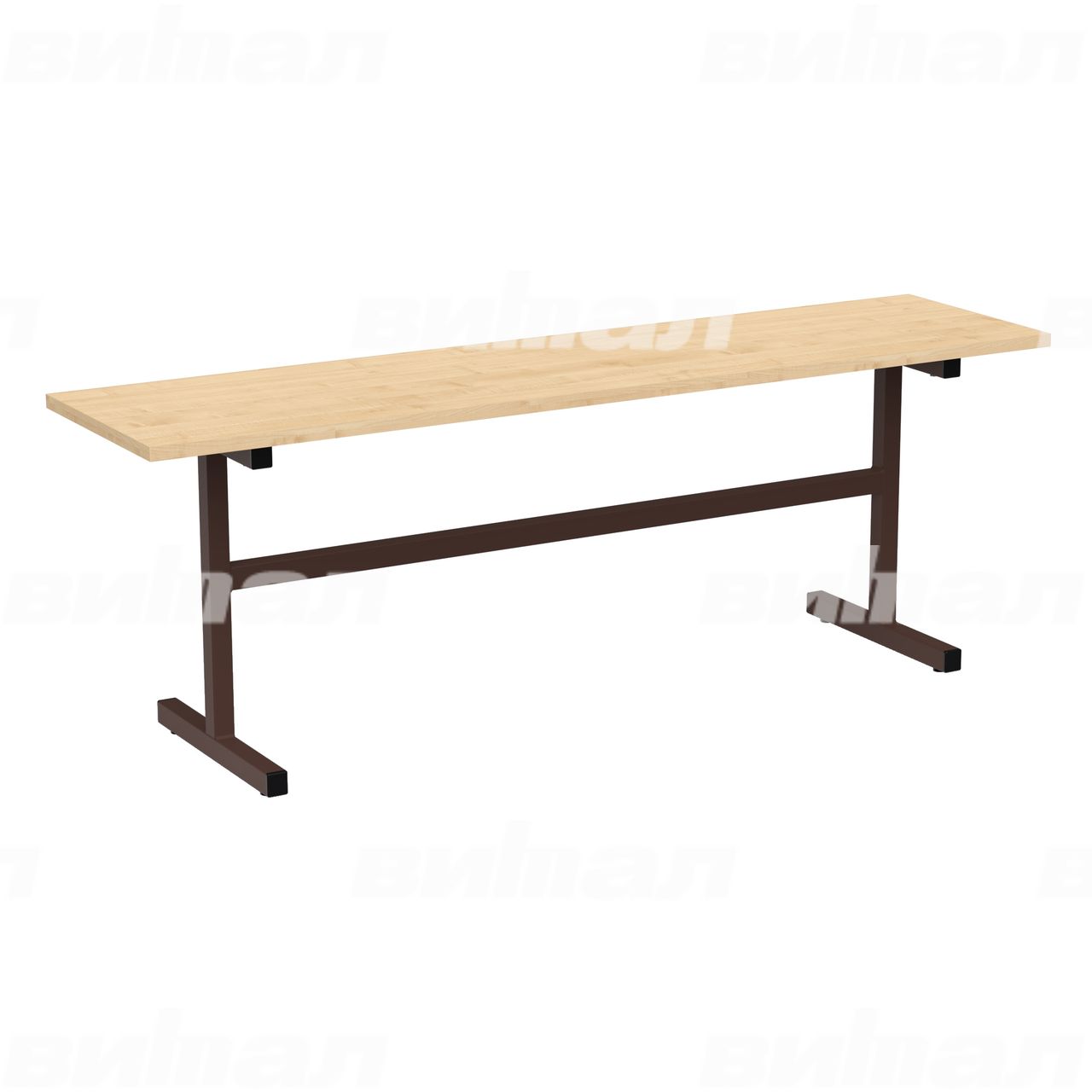 Скамейка 2-местная коричневый RAL8017 Клен 6 ЛДСП