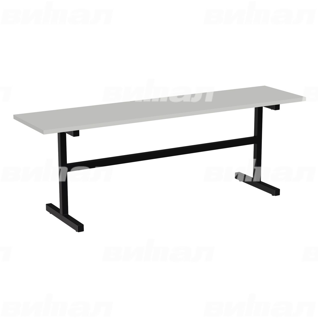 Скамейка 2-местная черный  RAL9005 Серый 6 Пластик